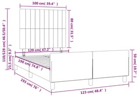 ΠΛΑΙΣΙΟ ΚΡΕΒΑΤΙΟΥ ΜΕ ΚΕΦΑΛΑΡΙ ΣΚ. ΓΚΡΙ 120X190 ΕΚ. ΒΕΛΟΥΔΙΝΟ 3270591