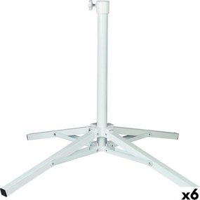 Βάση ομπρέλας Aktive Λευκό Μέταλλο 65 x 60,5 x 65 cm (x6)