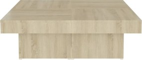 vidaXL Τραπεζάκι Σαλονιού Sonoma Δρυς 90x90x28 εκ. Μοριοσανίδα