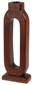 Διακοσμητικό Κηροπήγιο , Ξύλο μάνγκο, 12x5.5x30cm, Καφέ