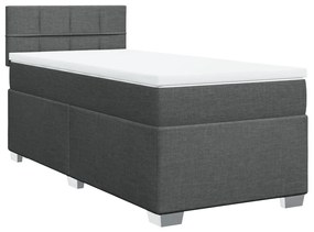 ΚΡΕΒΑΤΙ BOXSPRING ΜΕ ΣΤΡΩΜΑ ΣΚΟΥΡΟ ΓΚΡΙ 90X190 ΕΚ. ΥΦΑΣΜΑΤΙΝΟ 3288044