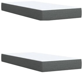 Κρεβάτι Boxspring με Στρώμα Taupe 200x200 εκ. Υφασμάτινο - Μπεζ-Γκρι