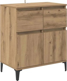vidaXL Πλαϊνό γραφείο με συρτάρι Artisan Oak 60 x 35 x 70 cm