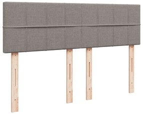 Κρεβάτι Boxspring με Στρώμα Taupe 140x190 εκ. Υφασμάτινο 3289367