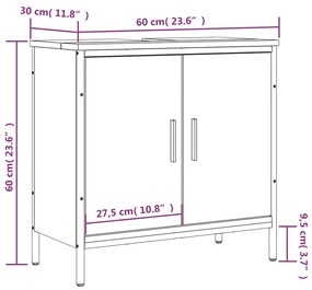 ΝΤΟΥΛΑΠΙ ΝΙΠΤΗΡΑ ΜΠΑΝΙΟΥ ΓΚΡΙ SONOMA 60X30X60 ΕΚ. ΕΠΕΞ. ΞΥΛΟ 842449