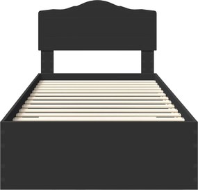 vidaXL Σκελετός Κρεβατιού Μαύρο 100 x 200 cm Επεξεργασμένο Ξύλο