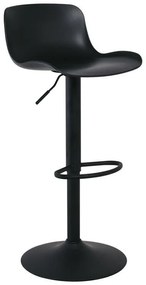 MOSS Σκαμπό BAR με Πλάτη, Μέταλλο Βαφή Μαύρο, PP Μαύρο, Ρύθμιση Ύψους, ΠεριστρεφόμενοΗ Τιμή είναι τεμαχίου Ε-00021260