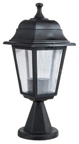 SOLME 203-0210 Vintage Επιδαπέδιο Φωτιστικό Φαναράκι Μονόφωτο 1 x E27 IP44 Μαύρο Πλαστικό Σώμα-Μ15 x Π15 x Υ38cm Globostar 203-0210 Μαύρο