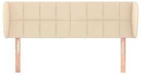 vidaXL Κεφαλάρι με Πτερύγια Κρεμ 147 x 23 x 78/88 εκ. Υφασμάτινο