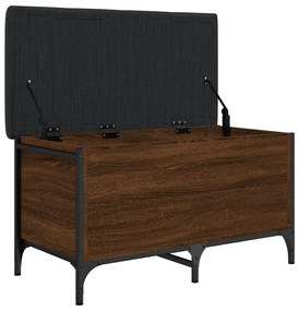 vidaXL Παγκάκι Αποθήκευσης Καφέ Δρυς 82x42x45 εκ. από Επεξ. Ξύλο