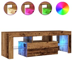vidaXL Έπιπλο Τηλεόρασης LED Όψη Παλαιού Ξύλου120x36,5x40εκ.Επεξ. Ξύλο