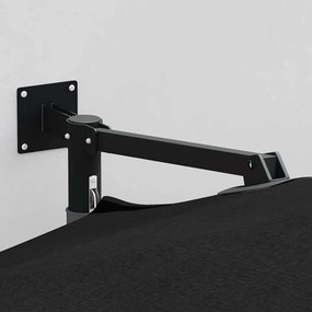 vidaXL Ομπρέλα Κήπου Μαύρο 248 x 248 x 148 εκ Πολυεστέρας, Χάλυβας