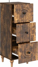 vidaXL Ντουλάπι με Συρτάρια 33 x 34,5 x 90 εκ Επεξεργασμένο Ξύλο