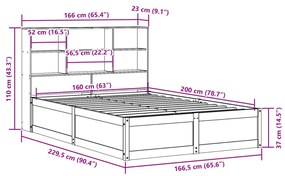 ΣΚΕΛΕΤΟΣ ΚΡΕΒ. ΧΩΡΙΣ ΣΤΡΩΜΑ ΚΑΦΕ ΚΕΡΙΟΥ 160X200 ΕΚ ΜΑΣΙΦ ΠΕΥΚΟ 3323451