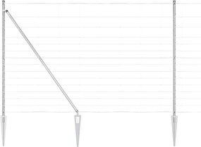 vidaXL Στύλος Περιφράξεων Γαλβανισμένο 50 x 1,6 m Ατσάλι