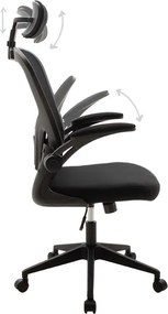 Καρέκλα γραφείου διευθυντή Ergoline pakoworld ύφασμα mesh μαύρο