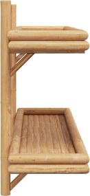 vidaXL Ράφι Τοίχου Επιτοίχιο Καφέ 100 x 26 x 60 εκ. Μπαμπού