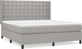 vidaXL Κρεβάτι Boxspring με Στρώμα Αν. Πράσινο 160x200εκ Υφασμάτινο