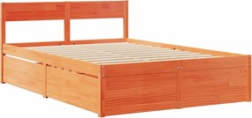 vidaXL Σκελετός Κρεβ. Χωρίς Στρώμα Καφέ Κεριού 120x200 εκ Μασίφ Πεύκο
