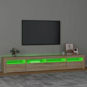 Έπιπλο Τηλεόρασης με LED Sonoma Δρυς 240 x 35 x 40 εκ. - Καφέ