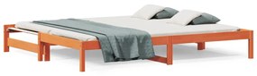 vidaXL Καναπές Κρεβάτι Συρόμενος ΚαφέΚεριού 80x200εκ.Μασίφ Ξύλο Πεύκου