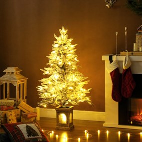 Τεχνητό Χριστουγεννιάτικο Δέντρο Snowy Look 100 LED 8 Λειτουργίες Πλαστικό