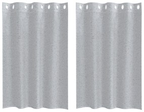 vidaXL Κουρτίνες 2 pcs Σκούρο γκρι 140 x 140 εκ. Πολυεστέρας