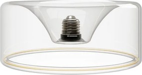 Επιδαπέδιος Ορθοστάτης MAG-Y με Διάφανο Λαμπτήρα Ghost και Στρογγυλή Βάση Μπρονζέ