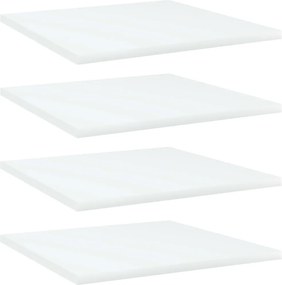 vidaXL Ράφια Βιβλιοθήκης 4 τεμ. Λευκά 40x40x1,5 εκ. από Επεξ.Ξύλο