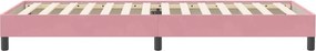 vidaXL Κρεβάτι Boxspring χωρίς Στρώμα Ροζ 80x220 εκ. Βελούδινο