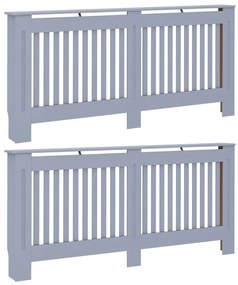 vidaXL Καπάκι Καλοριφέρ 2 pcs Γκρι 172 x 19 x 81,5εκ