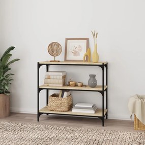 vidaXL Βιβλιοθήκη Sonoma Δρυς 80x33x70,5 εκ. Επεξεργ. Ξύλο &amp; Ατσάλι