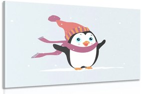 Εικόνα ενός χαριτωμένου πιγκουίνου με καπέλο