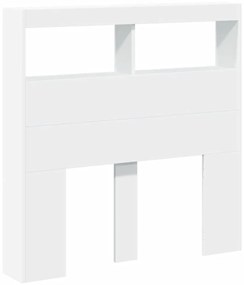 vidaXL Κεφαλάρι με Αποθηκευτικό Χώρο και LED Λευκό 100 x 17 x 102 εκ.