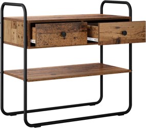 vidaXL Τραπέζι κονσόλας Παλαιωμένο ξύλο 100 x 40 x 75 cm