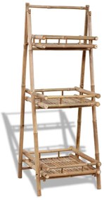 Ραφιέρα Φυτών Πτυσσόμενο 2 Επιπέδων από Μπαμπού