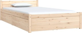 vidaXL Πλαίσιο Κρεβατιού με Συρτάρια 90 x 200 εκ.