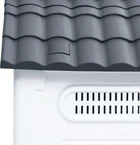 vidaXL Σπιτάκι Σκύλου Γκρι 57x68x66 εκ. από Πολυπροπυλένιο