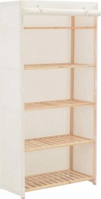 vidaXL Ντουλάπα Λευκή 79 x 40 x 170 εκ. Υφασμάτινη