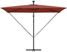 vidaXL Ομπρέλα Cantilever Banana Τερακότα 294 x 200 x 254 εκ.