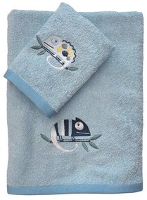 Πετσέτες Βρεφικές Κεντητές 4935 (Σετ 2τμχ) Blue Das Home Towels Set 70x140cm 100% Βαμβάκι