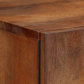 vidaXL Highboard με ράφι Καφέ 60 x 33.5 x 100 εκ. Μασίφ ξύλο μάνγκο