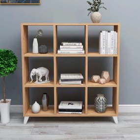 Βιβλιοθήκη Saul Megapap χρώμα pine oak 88,2x20x88,2εκ.