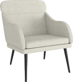 vidaXL Πολυθρόνα Κρεμ 63x76x80 εκ. Βελούδινη