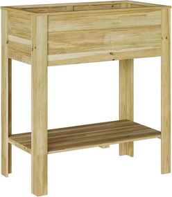 vidaXL Υψηλός Γλάστρα με ράφι Καφέ 85,5 x 46,5 x 96 εκ.