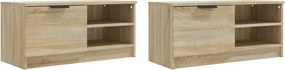 vidaXL Έπιπλα Τηλεόρασης 2 τεμ. Sonoma Δρυς 80x35x36,5 εκ. Επεξ. Ξύλο