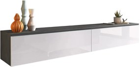 Έπιπλο τηλεόρασης  Lowboard D 180-Λευκό - Ανθρακί