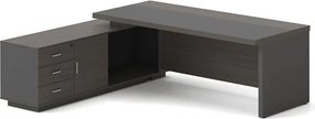 VIP Γραφείο Αριστερή Γωνία, Απόχρωση Grey Walnut   1τμχ