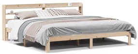 vidaXL Πλαίσιο Κρεβατιού με Κεφαλάρι 200x200 εκ. από Μασίφ Ξύλο Πεύκου