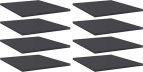 vidaXL Ράφια Βιβλιοθήκης 8 τεμ. Γκρι 40x50x1,5 εκ. από Επεξ. Ξύλο